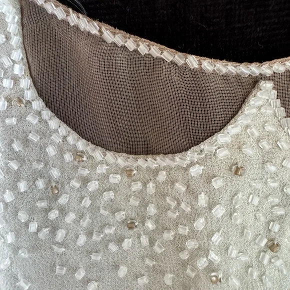 Vintage Hanae Mori Silk long sleeve Hand Beaded Formal Gown - Picture 2 of 5